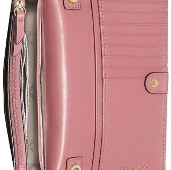 MICHAEL MICHAEL KORSJet Set Charm Leather Phone Crossbody New W/Tags Tea… - Picture 3 of 5